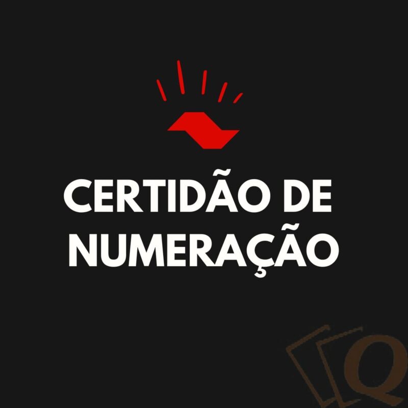 Certidão de Numeração São Paulo