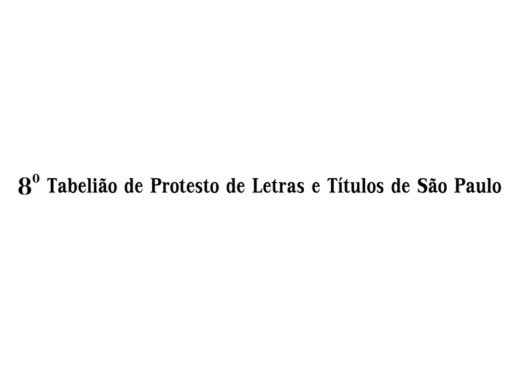 8º TABELIONATO DE PROTESTO